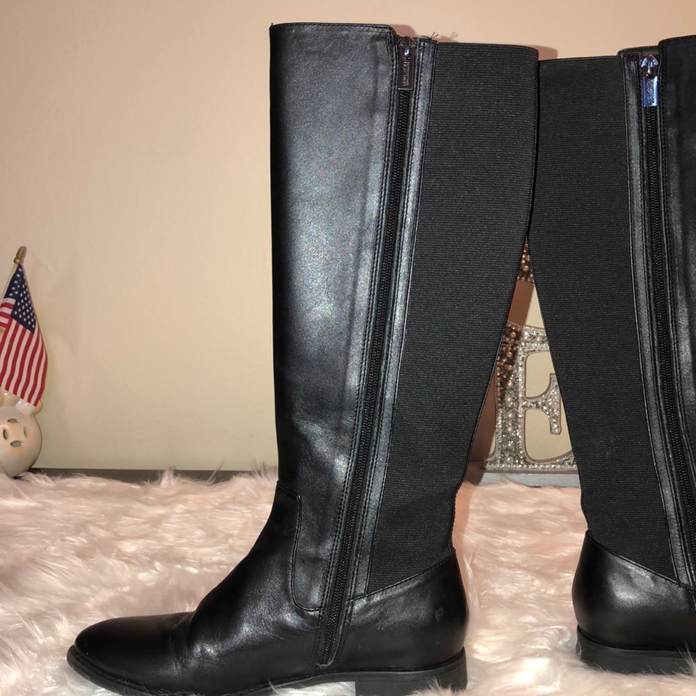Kenneth Cole Reaction Leather Riding Boots - Black - Picture 6 of 16